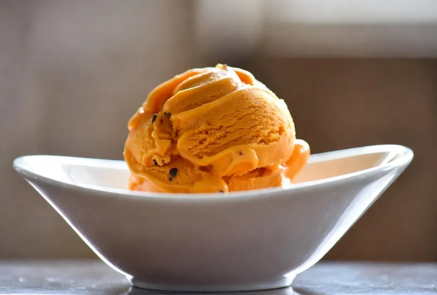 Dessert called Lúcuma ice cream